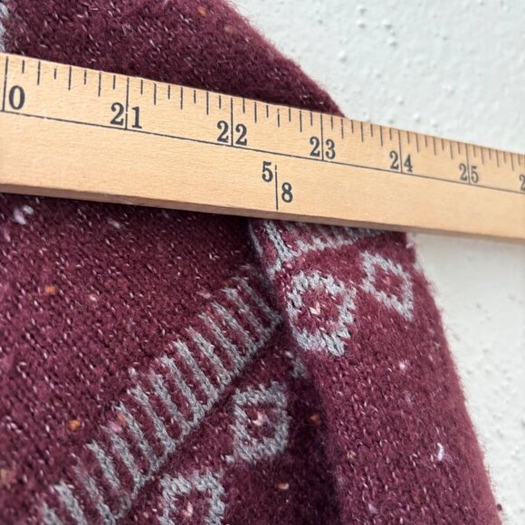 Weatherproof Vintage Maroon Nordic Fairisle Pattern Sweater XXL Crewneck - Picture 8 of 12